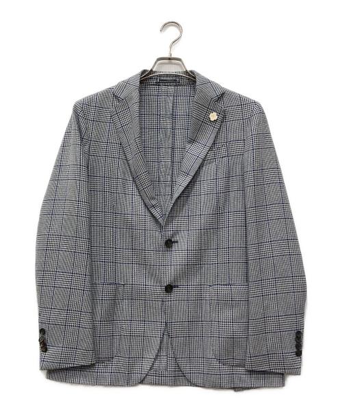 LARDINI（ラルディーニ）LARDINI (ラルディーニ) ウールシルクテーラードジャケット グレー サイズ:48の古着・服飾アイテム