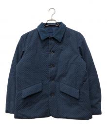 KUON（クオン）の古着「十字刺し子織 中綿ブルゾン」｜ネイビー