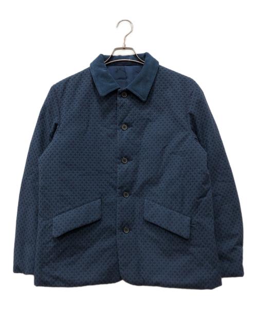 KUON（クオン）KUON (クオン) 十字刺し子織 中綿ブルゾン ネイビー サイズ:Mの古着・服飾アイテム