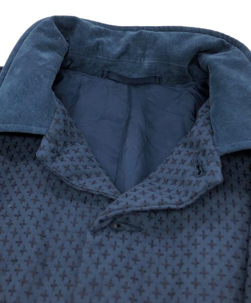 KUON（クオン）KUON (クオン) 十字刺し子織 中綿ブルゾン ネイビー サイズ:Mの古着・服飾アイテム