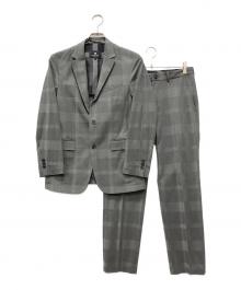 BLACK LABEL CRESTBRIDGE（ブラックレーベル クレストブリッジ）の古着「チェックセットアップスーツ」｜グレー