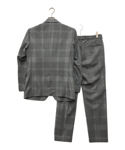 BLACK LABEL CRESTBRIDGE（ブラックレーベル クレストブリッジ）BLACK LABEL CRESTBRIDGE (ブラックレーベル クレストブリッジ) チェックセットアップスーツ グレー サイズ:Sの古着・服飾アイテム