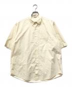 AURALEEオーラリー）の古着「WASHED FINX TWILL BIG HALF SLEEVED SHIRT」｜イエロー