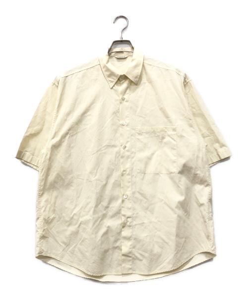 AURALEE（オーラリー）AURALEE (オーラリー) WASHED FINX TWILL BIG HALF SLEEVED SHIRT イエロー サイズ:5の古着・服飾アイテム