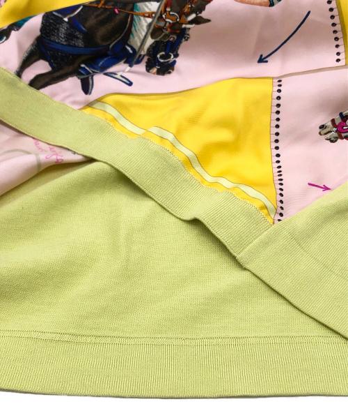 HERMES（エルメス）HERMES (エルメス) ツイルレーヌ シルク切替ニット グリーン サイズ:38の古着・服飾アイテム