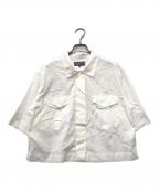 MARGARET HOWELLマーガレットハウエル）の古着「SOFT WASHED COTTON SHIRT」｜ホワイト