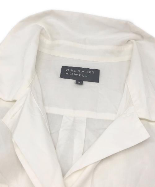 MARGARET HOWELL（マーガレットハウエル）MARGARET HOWELL (マーガレットハウエル) SOFT WASHED COTTON SHIRT ホワイト サイズ:2の古着・服飾アイテム