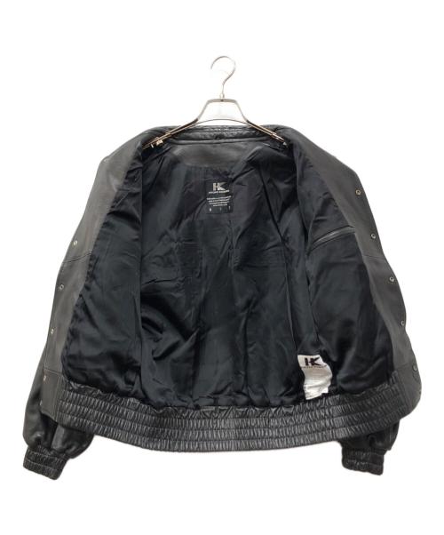 HIROKO KOSHINO（ヒロコ コシノ）HIROKO KOSHINO (ヒロコ コシノ) レザーブルゾン ブラック サイズ:Mの古着・服飾アイテム