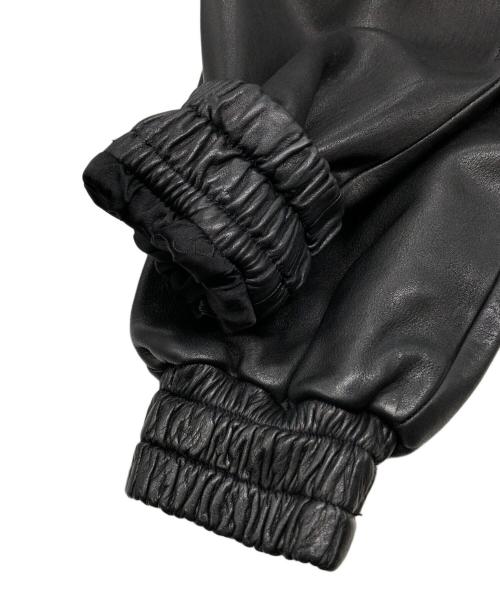 HIROKO KOSHINO（ヒロコ コシノ）HIROKO KOSHINO (ヒロコ コシノ) レザーブルゾン ブラック サイズ:Mの古着・服飾アイテム