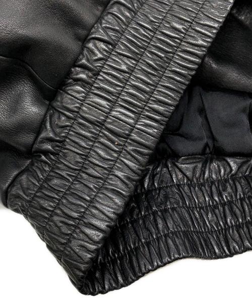 HIROKO KOSHINO（ヒロコ コシノ）HIROKO KOSHINO (ヒロコ コシノ) レザーブルゾン ブラック サイズ:Mの古着・服飾アイテム