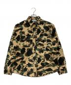 FIVE BROTHERファイブブラザー）の古着「シャモアクロスシャツ」｜ブラウン