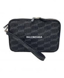 BALENCIAGA（バレンシアガ）の古着「モノグラムポーチ」｜ブラック