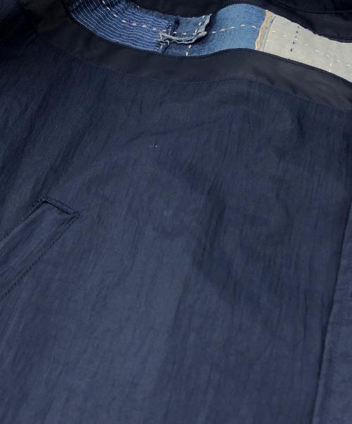 KUON（クオン）KUON (クオン) Indigo Nylon Coaches Jacket-BORO- ネイビー サイズ:Lの古着・服飾アイテム