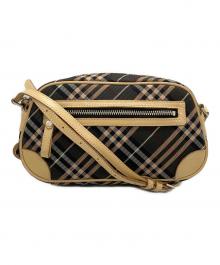BURBERRY BLUE LABEL（バーバリー ブルー レーベル）の古着「チェックショルダーバッグ」｜グレー×ベージュ