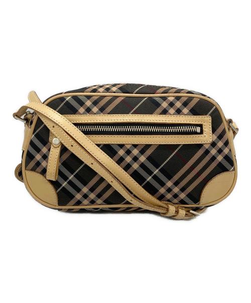 BURBERRY BLUE LABEL（バーバリー ブルー レーベル）BURBERRY BLUE LABEL (バーバリー ブルー レーベル) チェックショルダーバッグ グレー×ベージュ サイズ:下記参照の古着・服飾アイテム