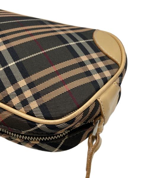 BURBERRY BLUE LABEL（バーバリー ブルー レーベル）BURBERRY BLUE LABEL (バーバリー ブルー レーベル) チェックショルダーバッグ グレー×ベージュ サイズ:下記参照の古着・服飾アイテム