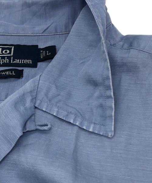 POLO RALPH LAUREN（ポロ・ラルフローレン）POLO RALPH LAUREN (ポロ・ラルフローレン) CALDWELL オープンカラーシャツ ブルー サイズ:Lの古着・服飾アイテム
