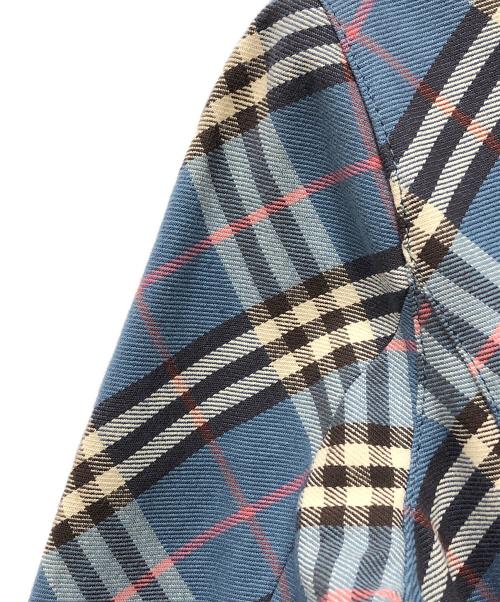 BURBERRY BLUE LABEL（バーバリー ブルー レーベル）BURBERRY BLUE LABEL (バーバリー ブルー レーベル) チェックシャツワンピース スカイブルー サイズ:36の古着・服飾アイテム