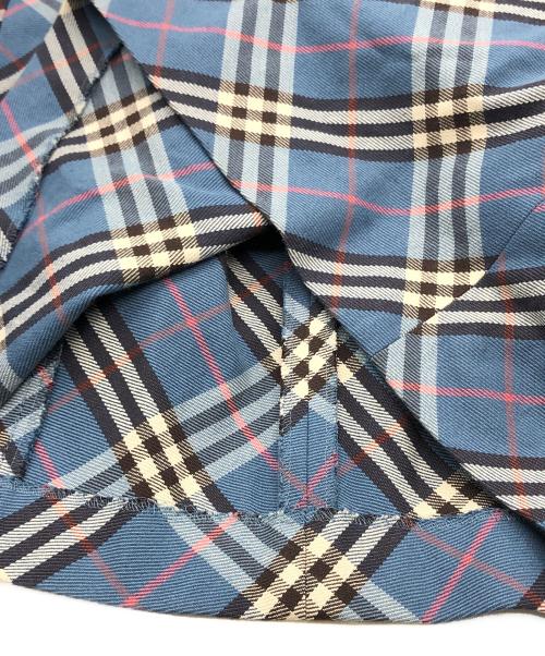 BURBERRY BLUE LABEL（バーバリー ブルー レーベル）BURBERRY BLUE LABEL (バーバリー ブルー レーベル) チェックシャツワンピース スカイブルー サイズ:36の古着・服飾アイテム