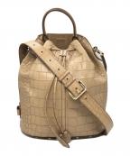 MaxMaraマックスマーラ）の古着「クロコ型押し2WAYバケットバッグ」｜ベージュ