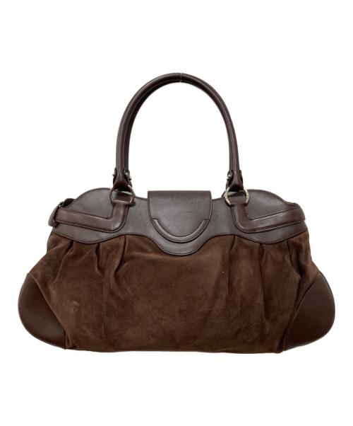 Salvatore Ferragamo（サルヴァトーレ フェラガモ）Salvatore Ferragamo (サルヴァトーレ フェラガモ) マリッサスウェードレザーコンビバッグ ブラウン サイズ:下記参照の古着・服飾アイテム