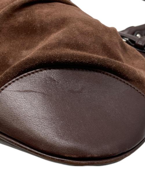 Salvatore Ferragamo（サルヴァトーレ フェラガモ）Salvatore Ferragamo (サルヴァトーレ フェラガモ) マリッサスウェードレザーコンビバッグ ブラウン サイズ:下記参照の古着・服飾アイテム