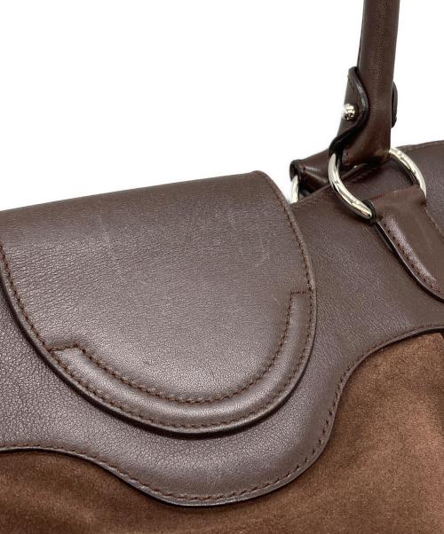 Salvatore Ferragamo（サルヴァトーレ フェラガモ）Salvatore Ferragamo (サルヴァトーレ フェラガモ) マリッサスウェードレザーコンビバッグ ブラウン サイズ:下記参照の古着・服飾アイテム