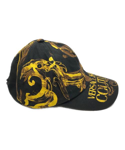 VERSACE JEANS COUTURE（ヴェルサーチ ジーンズクチュール）VERSACE JEANS COUTURE (ヴェルサーチ ジーンズクチュール) COUTURE キャップ ブラック×イエロー サイズ:下記参照の古着・服飾アイテム