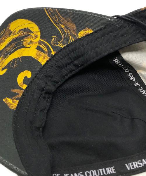 VERSACE JEANS COUTURE（ヴェルサーチ ジーンズクチュール）VERSACE JEANS COUTURE (ヴェルサーチ ジーンズクチュール) COUTURE キャップ ブラック×イエロー サイズ:下記参照の古着・服飾アイテム