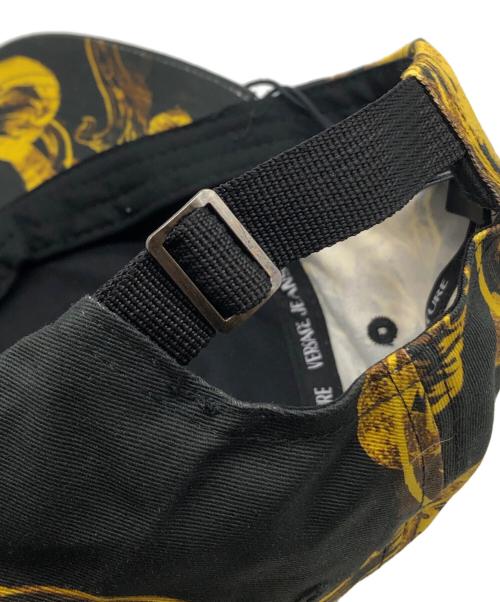 VERSACE JEANS COUTURE（ヴェルサーチ ジーンズクチュール）VERSACE JEANS COUTURE (ヴェルサーチ ジーンズクチュール) COUTURE キャップ ブラック×イエロー サイズ:下記参照の古着・服飾アイテム