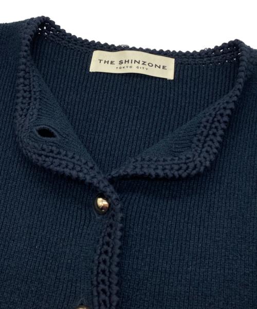 THE SHINZONE（ザ シンゾーン）THE SHINZONE (ザ シンゾーン) ブークレ ニット ジャケット ネイビー サイズ:FOの古着・服飾アイテム