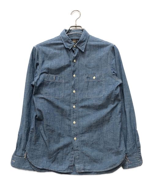 RRL（ダブルアールエル）RRL (ダブルアールエル) シャンブレーワークシャツ ブルー サイズ:Sの古着・服飾アイテム