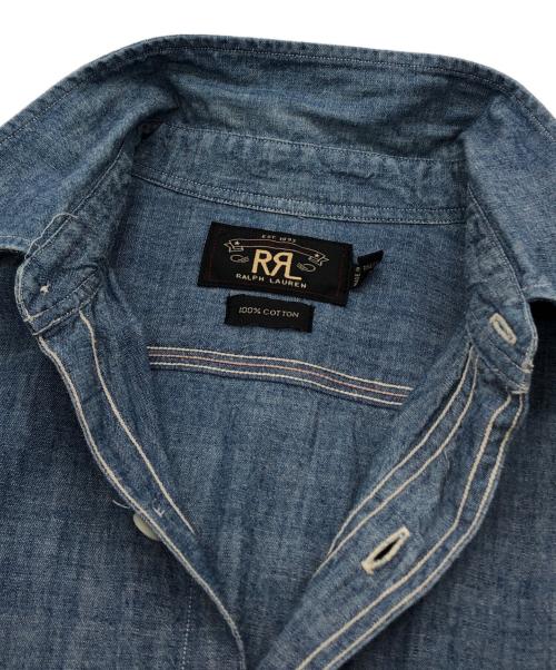 RRL（ダブルアールエル）RRL (ダブルアールエル) シャンブレーワークシャツ ブルー サイズ:Sの古着・服飾アイテム