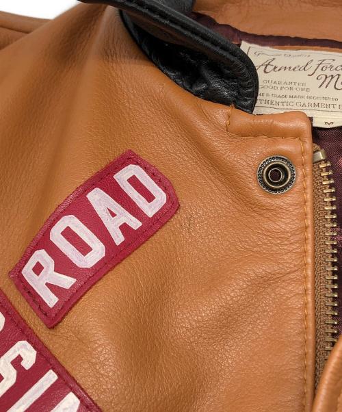 AVIREX（アヴィレックス）AVIREX (アヴィレックス) 66スタジアムレザージャケット ブラウン サイズ:Mの古着・服飾アイテム