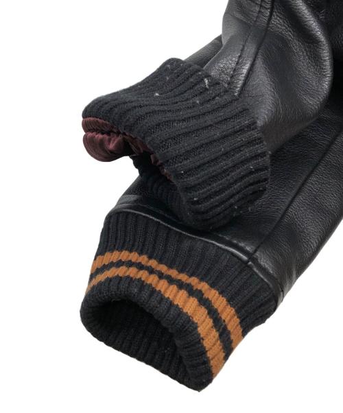 AVIREX（アヴィレックス）AVIREX (アヴィレックス) 66スタジアムレザージャケット ブラウン サイズ:Mの古着・服飾アイテム