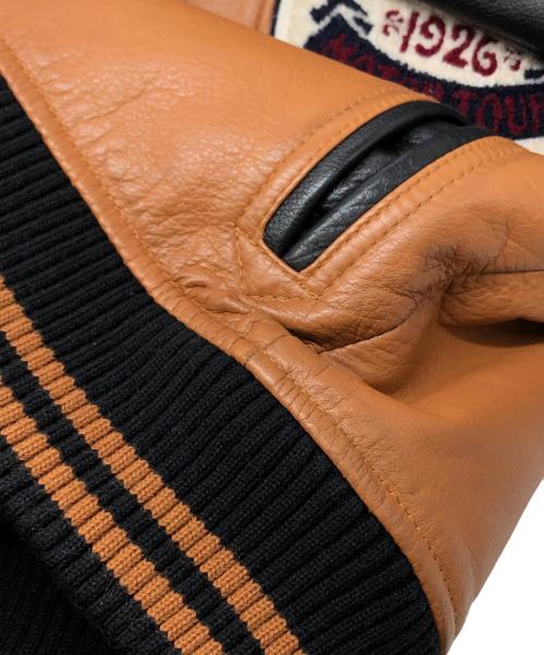 AVIREX（アヴィレックス）AVIREX (アヴィレックス) 66スタジアムレザージャケット ブラウン サイズ:Mの古着・服飾アイテム