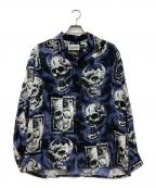 WACKO MARIAワコマリア）の古着「56 TATTOO STUDIO  HAWAIIAN SHIRT L/S」｜ネイビー
