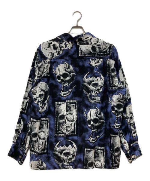 WACKO MARIA（ワコマリア）WACKO MARIA (ワコマリア) 56 TATTOO STUDIO  HAWAIIAN SHIRT L/S ネイビー サイズ:Lの古着・服飾アイテム