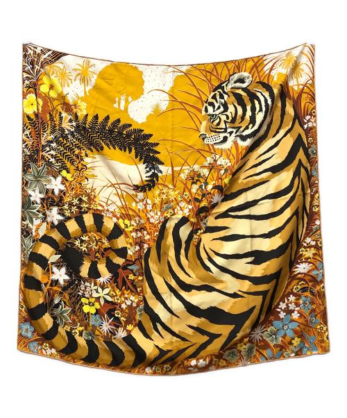 HERMES（エルメス）HERMES (エルメス) カレ90 シルクスカーフ ”TYGER TYGER  タイガータイガー 