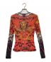 VIVIENNE TAM (ヴィヴィアンタム) ドラゴンプリントパワーネットカットソー オレンジ×ネイビー サイズ:2：25000円