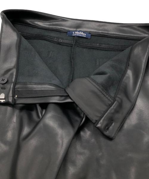 'S Max Mara（エスマックスマーラ）'S Max Mara (エスマックスマーラ) エコレザーパンツ ブラック サイズ:Lの古着・服飾アイテム