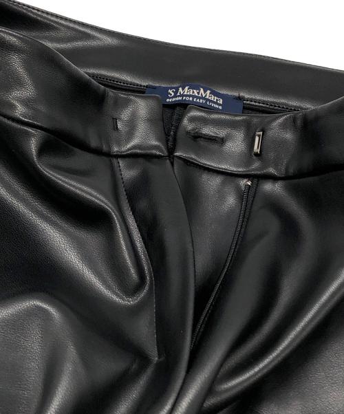'S Max Mara（エスマックスマーラ）'S Max Mara (エスマックスマーラ) エコレザーパンツ ブラック サイズ:Lの古着・服飾アイテム
