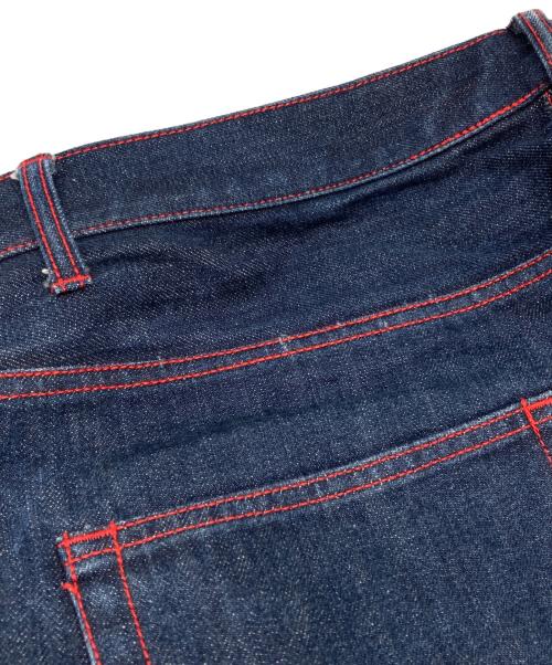 stussy（ステューシー）stussy (ステューシー) レッドステッチハーフデニムパンツ ネイビー サイズ:36の古着・服飾アイテム