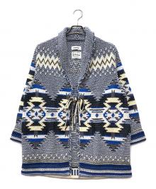 Coohem（コーヘン）の古着「Yonetomi 21SS フリンジカーディガン」｜ブルー