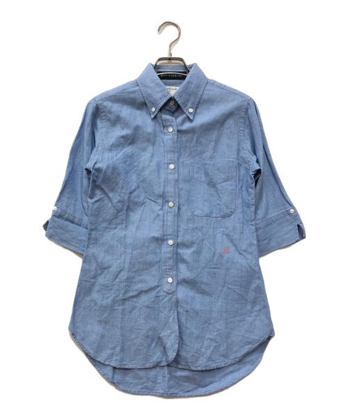 MADISON BLUE（マディソンブルー）MADISON BLUE (マディソンブルー) コットンリネンシャツ ブルー サイズ:01の古着・服飾アイテム