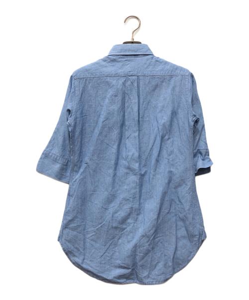 MADISON BLUE（マディソンブルー）MADISON BLUE (マディソンブルー) コットンリネンシャツ ブルー サイズ:01の古着・服飾アイテム