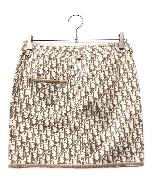 Christian Dior（クリスチャン ディオール）Christian Dior (クリスチャン ディオール) トロッター柄スカート ベージュ サイズ:38の古着・服飾アイテム