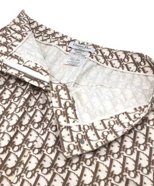 Christian Dior（クリスチャン ディオール）Christian Dior (クリスチャン ディオール) トロッター柄スカート ベージュ サイズ:38の古着・服飾アイテム