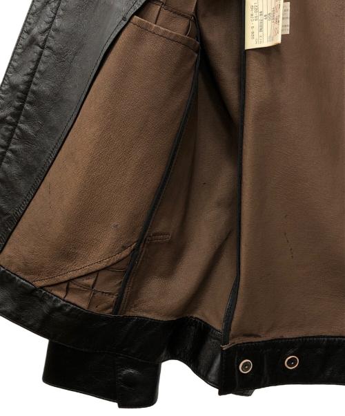 GAULTIER HOMME objet（ゴルチエオムオブジェ）GAULTIER HOMME objet (ゴルチエオムオブジェ) 編み込みレザージャケット ブラック サイズ:48の古着・服飾アイテム