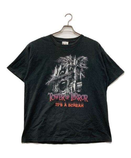 DISNEY（ディズニー）DISNEY (ディズニー) TOWER OF TERROR プリントTシャツ ブラック サイズ:XLの古着・服飾アイテム
